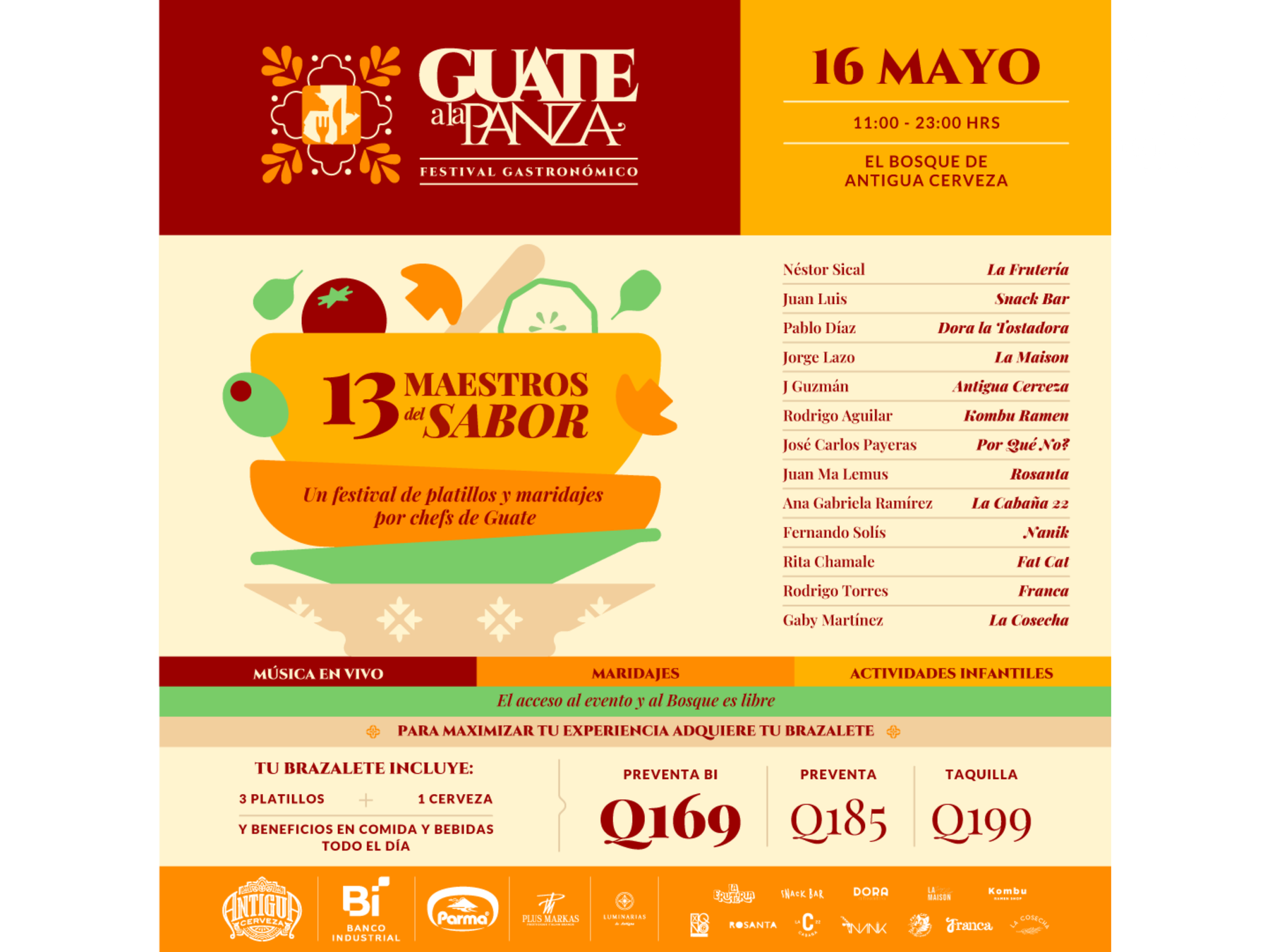 GUATE A LA PANZA REGRESA A ANTIGUA GUATEMALA CON 13 MAESTROS DEL SABOR Y UNA EXPERIENCIA GASTRONÓMICA SIN PRECEDENTES
