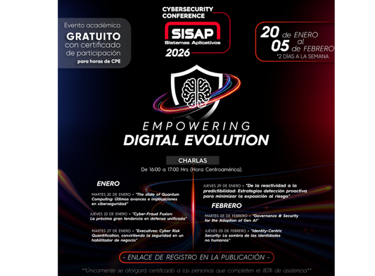 •	Cybersecurity Conference 2026: Evento reunirá conocimientos clave para enfrentar los desafíos en Ciberseguridad